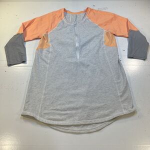 LULULEMON ATHLETIC GYM WORKOUT 1/2 ZIP JERSEY SHIRT Womens S
